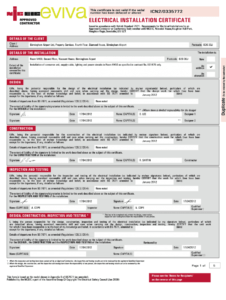 Samples Of Electrical Certificate Fill Online Printable Inside