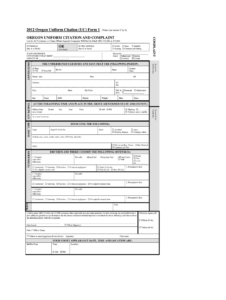 Uniform Citation Form Fill Online Printable Fillable With Blank