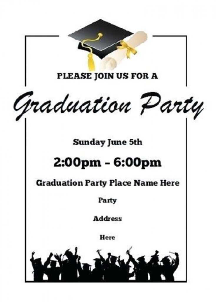 013 Printable Word Free Graduation Party Invitation throughout ...