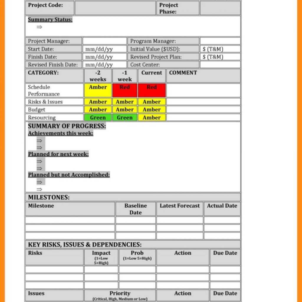 Baseline Report Template