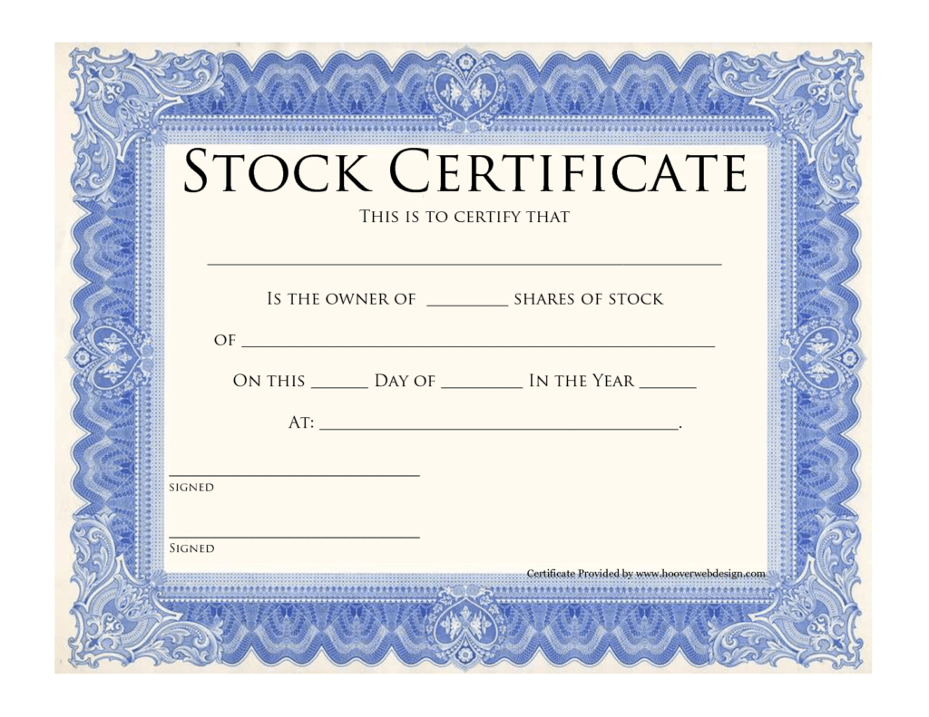 Template shares. Share Certificate. Certificate of stock. Certificate blank. Certificate Template Word.