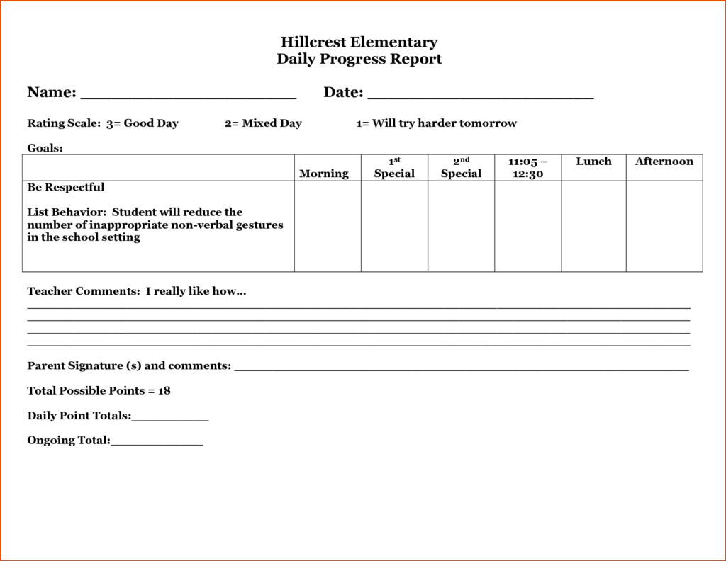 29-images-of-student-behavior-progress-report-template-with-daily