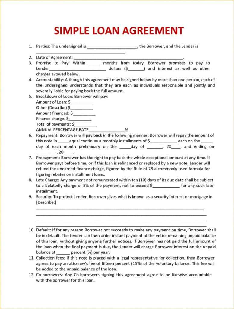 40+ Free Loan Agreement Templates [Word & Pdf] ᐅ Template Lab With ...