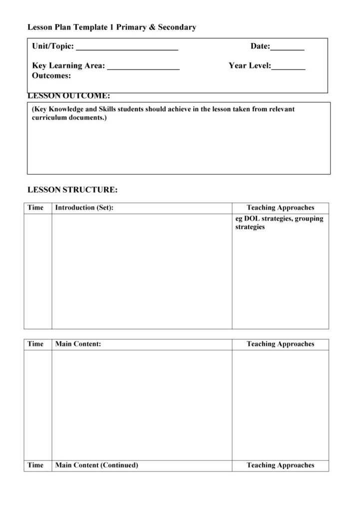 44 Free Lesson Plan Templates [Common Core, Preschool, Weekly ...