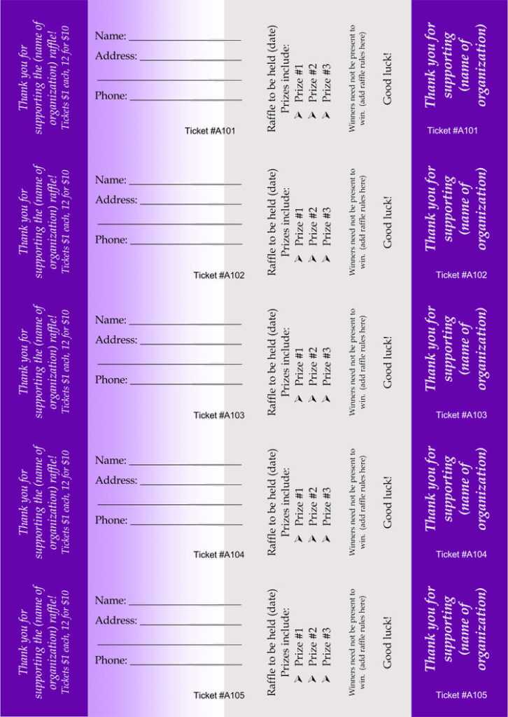 45+ Raffle Ticket Templates | Make Your Own Raffle Tickets With Free ...