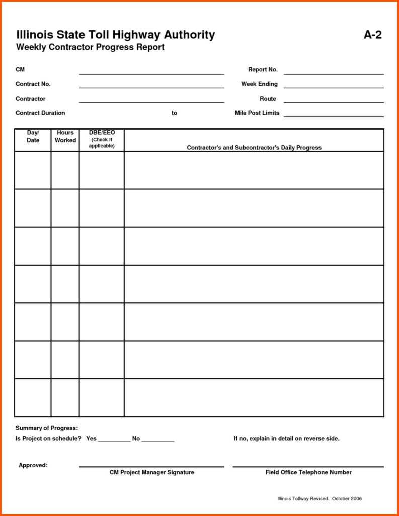 Engineering Progress Report Template Atlantaauctionco