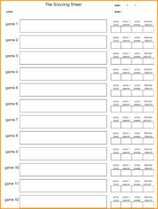 Basketball Ng Report Template Sheet Simple Example Printable With ...