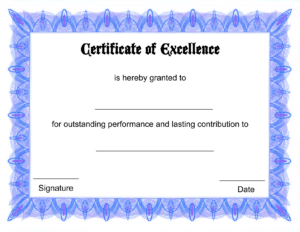 Blank Certificate Templates Of Excellence | Kiddo Shelter Regarding ...