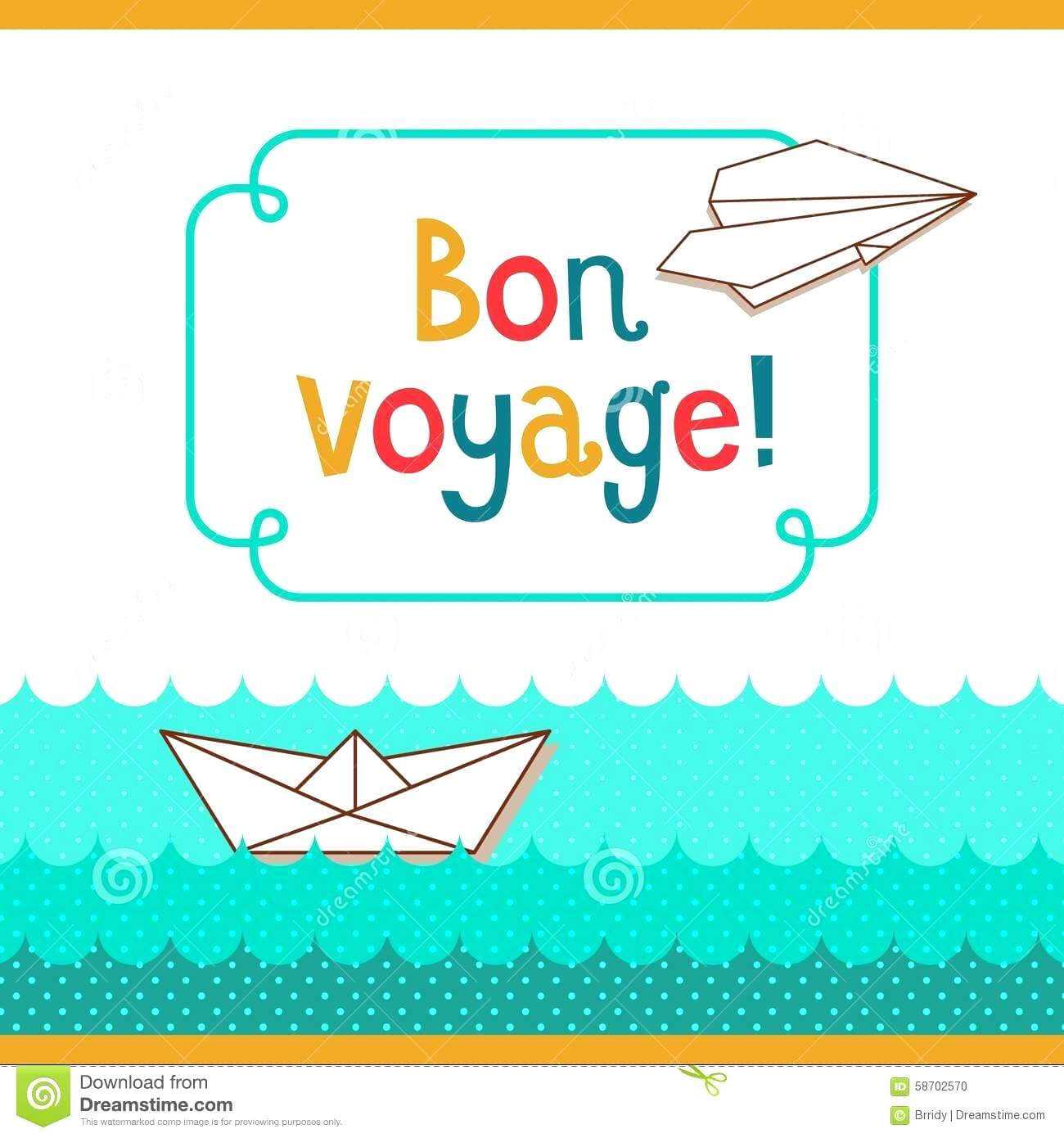 Bon Voyage Card Template Atlantaauctionco