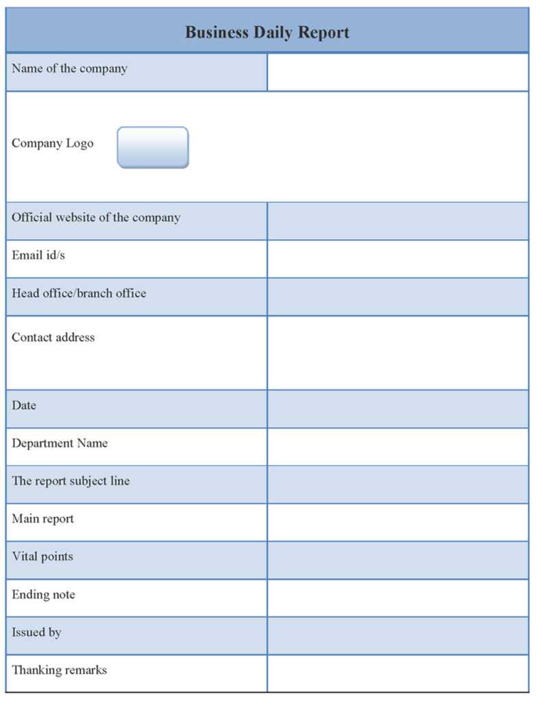 Customer Visit Report Template Word Doc