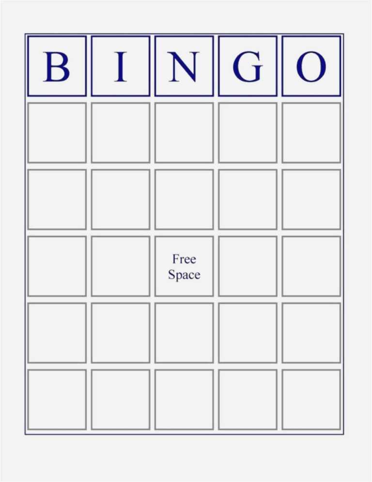 Free Collection Blank Bingo Card Template Microsoft Word With Blank ...