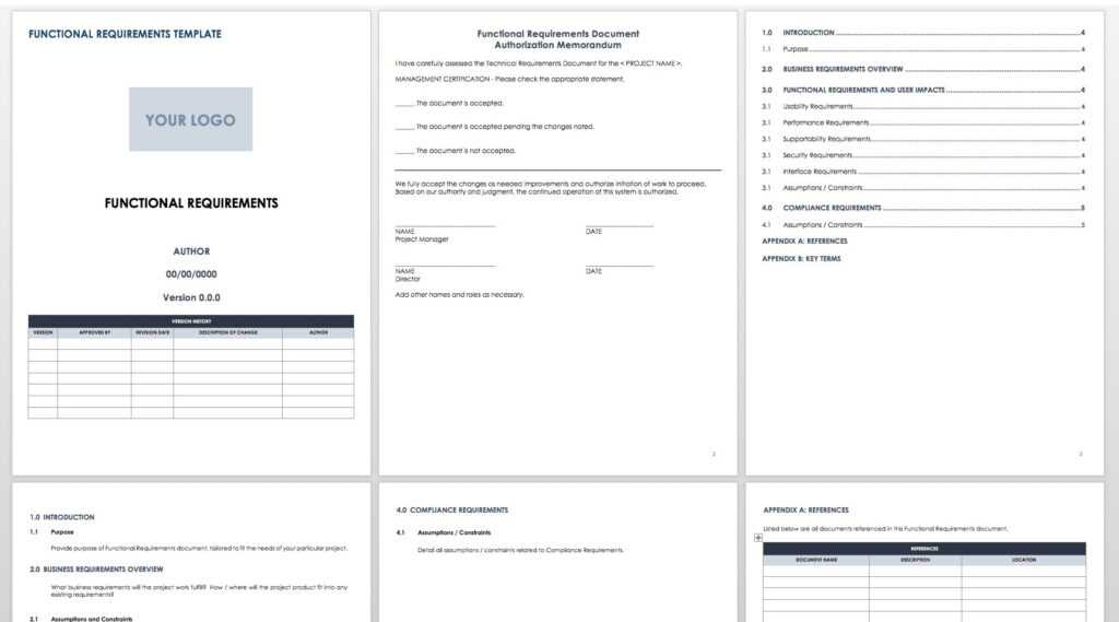 Free Functional Specification Templates | Smartsheet With Product ...