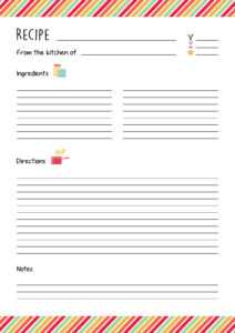 Free Printable Recipe Template: Diy Recipe Book! A4 | Recipe With ...