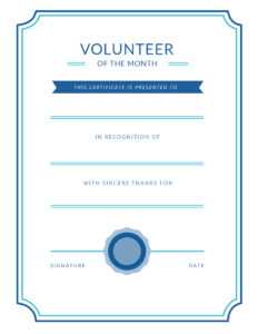 Free Printable Volunteer Appreciation Certificates | Signup In Free ...