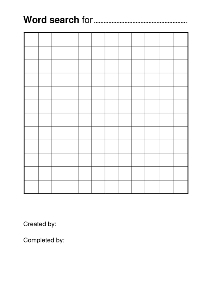 Free Printable Word Search Puzzle Templates Pisanie Free Regarding