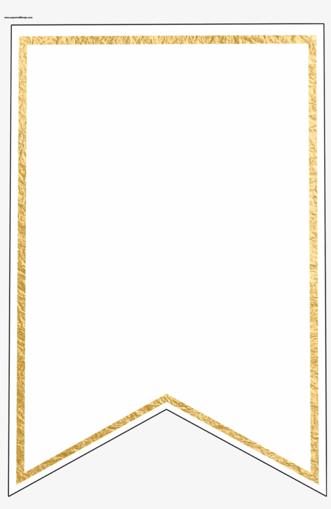 Gold Pennant Banner Blank Template Flag Banner Template Throughout ...