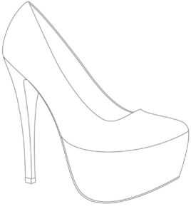 High Heel Drawing Template At Paintingvalley | Explore Inside High Heel ...