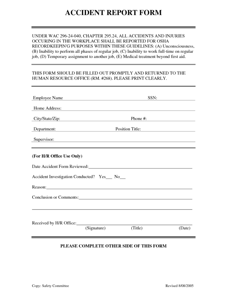 Incident Report Form Template Qld | Atlantaauctionco.com