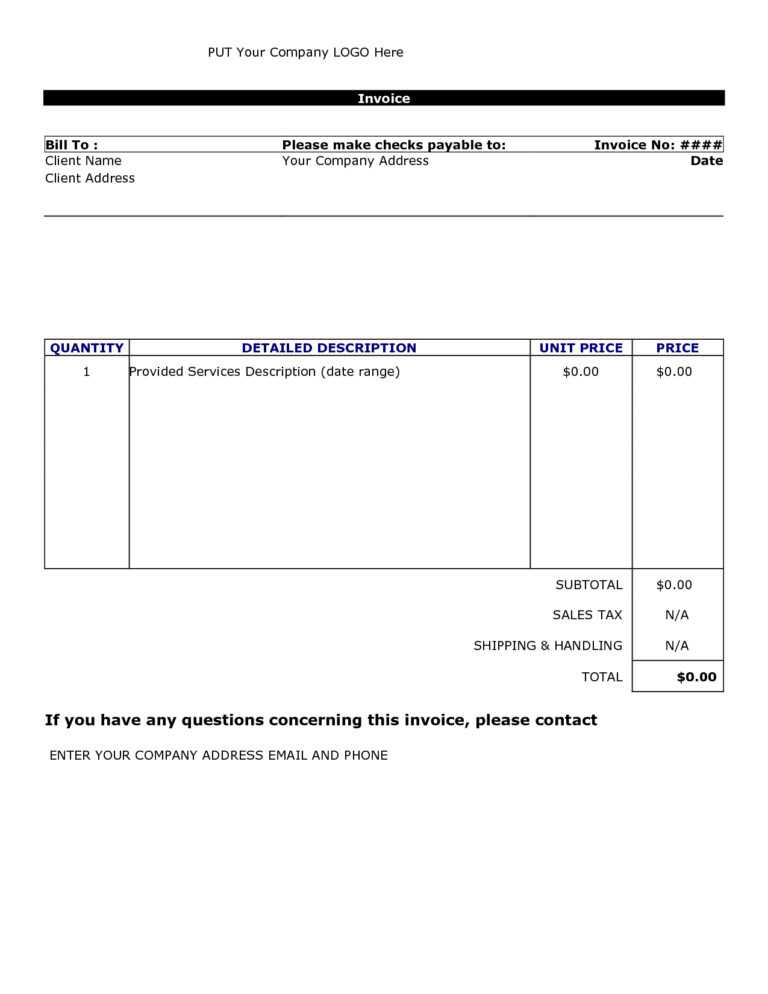 invoice templates for word 2010
