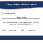 27 Images Of Fillable Blank Certificate Template That Are with Osha 10 ...
