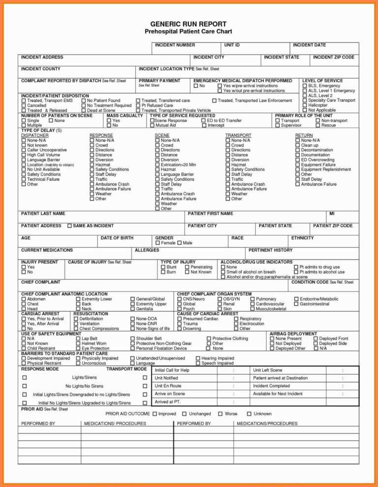 Patient Care Report Template – Atlantaauctionco.com