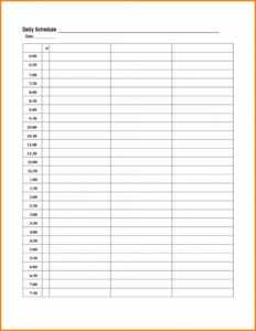 Printable Spreadsheets Blank Daily Calendar Template Excel Throughout 