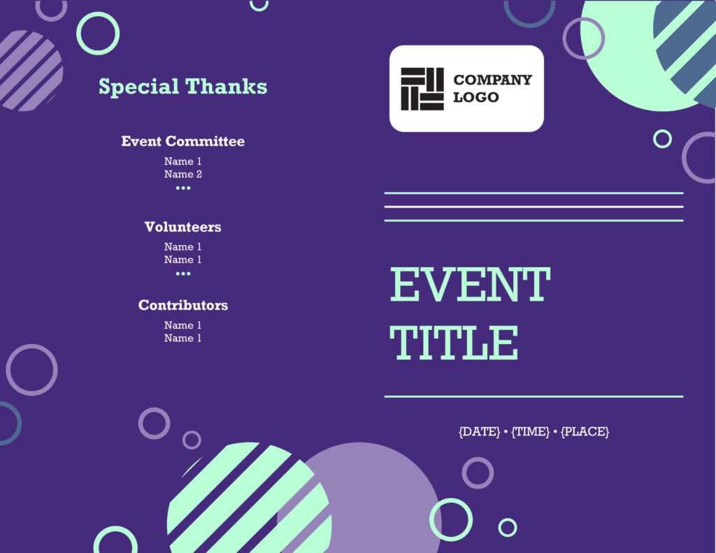 Free Event Program Templates Word Atlantaauctionco