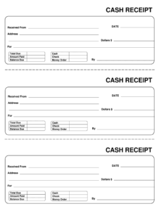 Receipt Template – Fill Online, Printable, Fillable, Blank With Blank ...