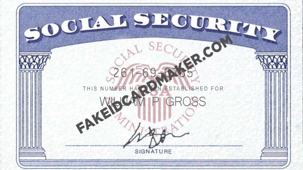 Usa Social Security Card Fake Id Virtual In Social Security Card ...